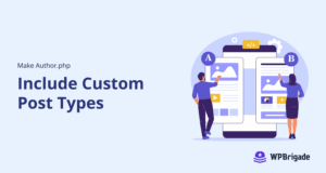 Make author php include custom post types