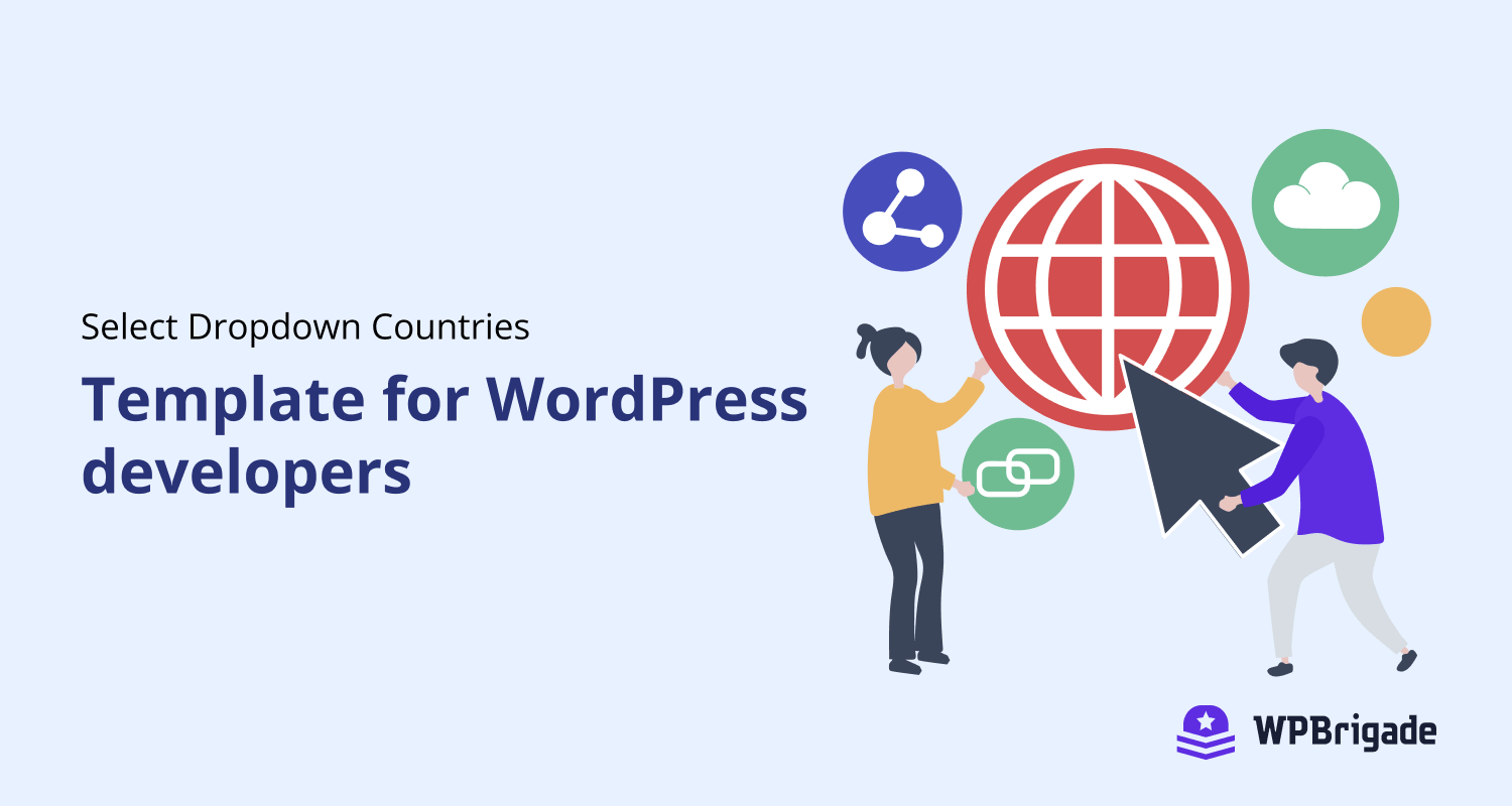 Select Dropdown Countries Template for WordPress developers