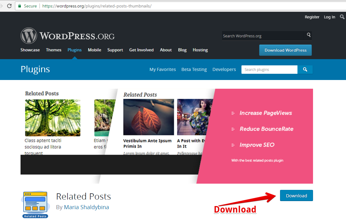 install related posts thumbnails plugin, related posts plugin for WordPress