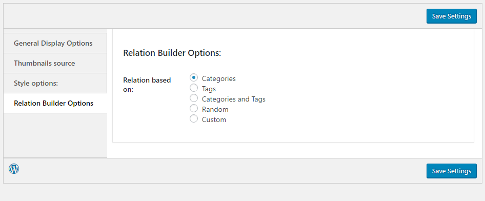 related posts thumbnails plugin relation builder options, WordPress related posts plugin