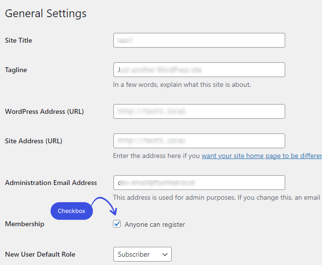 Membership Checkbox