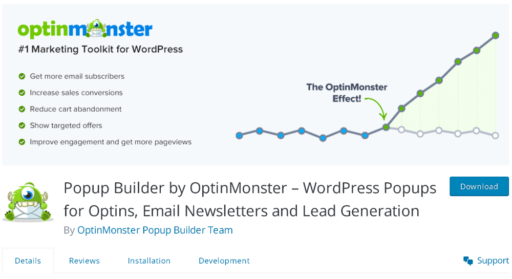 optinmonster - wordpress plugin example