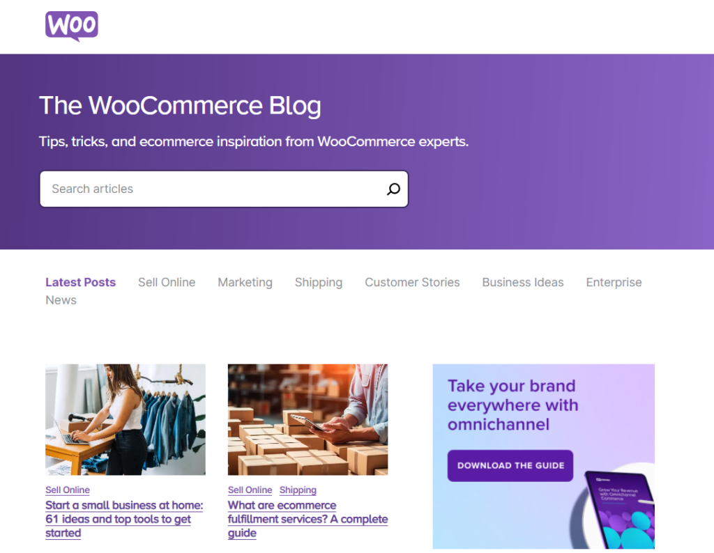the woocommerce blogs