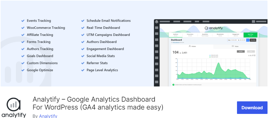 analytify google analytics dashboard for wordpress