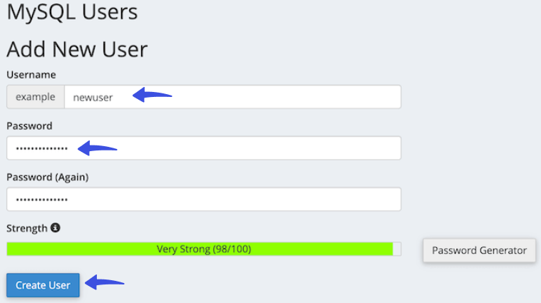 mysql users