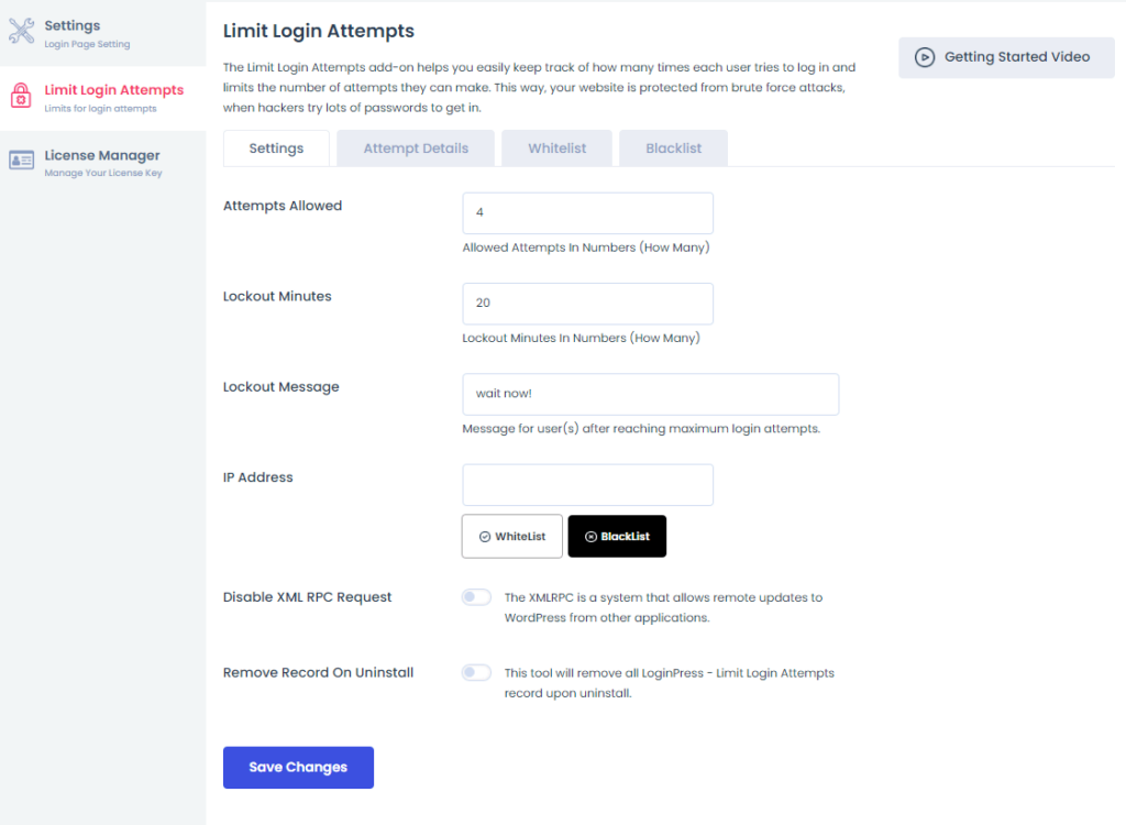 LoginPress Limit Login Attempts - Best WordPress Practices