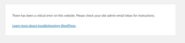 WordPress Fatal Error - How to Access WordPress Admin with a Fatal Error Warning