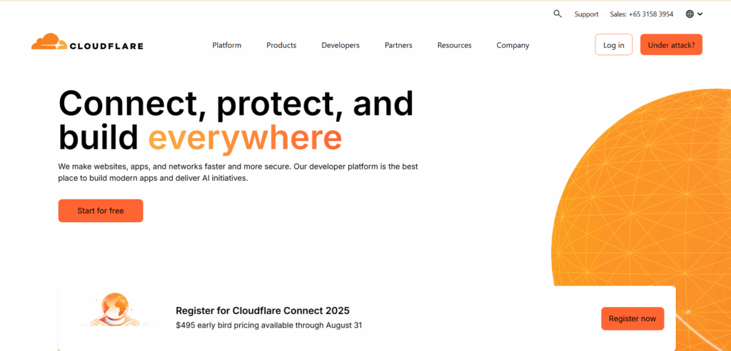 Cloudfare hosting platform