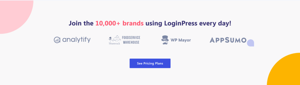Loginpress installs and reviews by customers