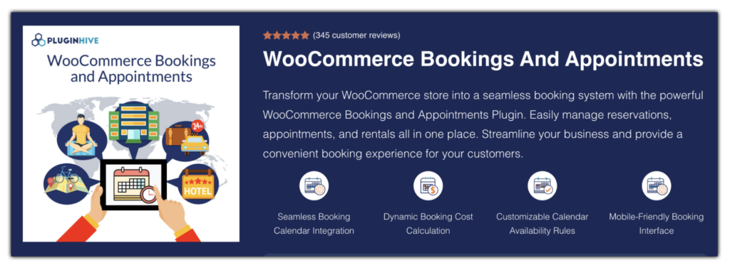 Bookings and Appointments by WooCommerce