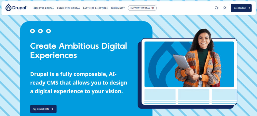 Drupal landing page as best cms for business websites