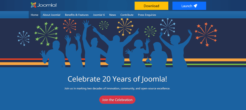 Joomla landing page for wordpress solutions