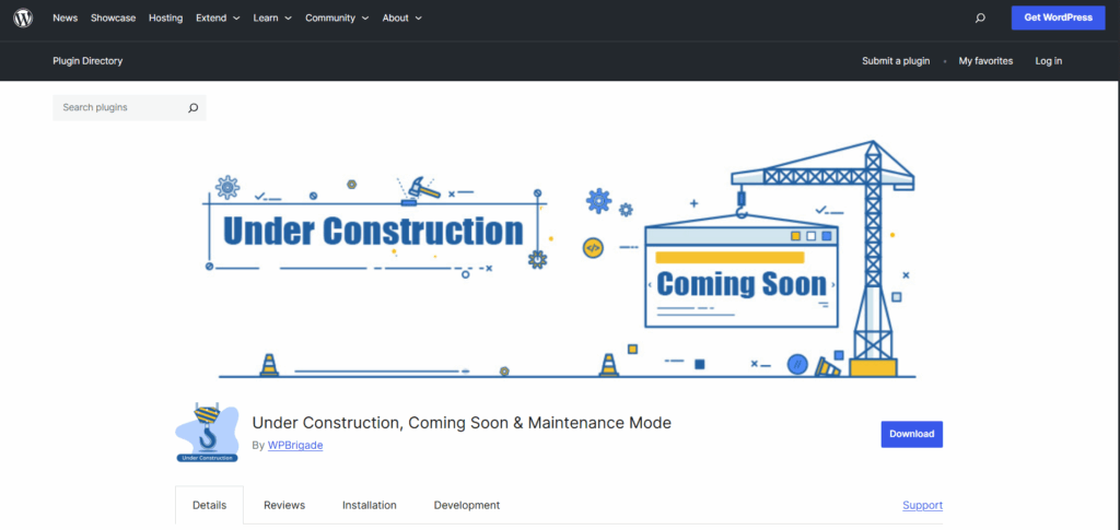 Ucmm plugin for construction mode in wordpress