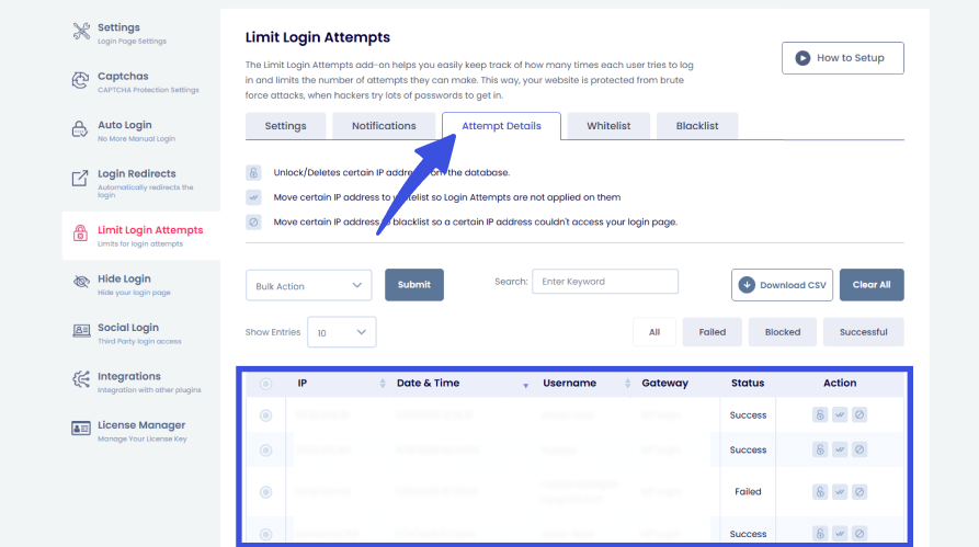 WordPress Brute-force protection