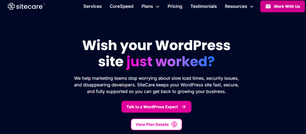 SiteCare: WordPress support care