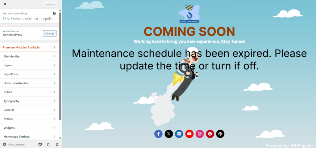Ucmm customizer dashboard