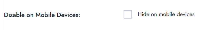 Disable on mobile devices in rpt