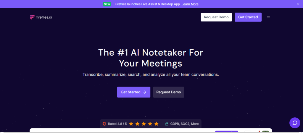 Fireflies.ai Best AI Meeting Assistant