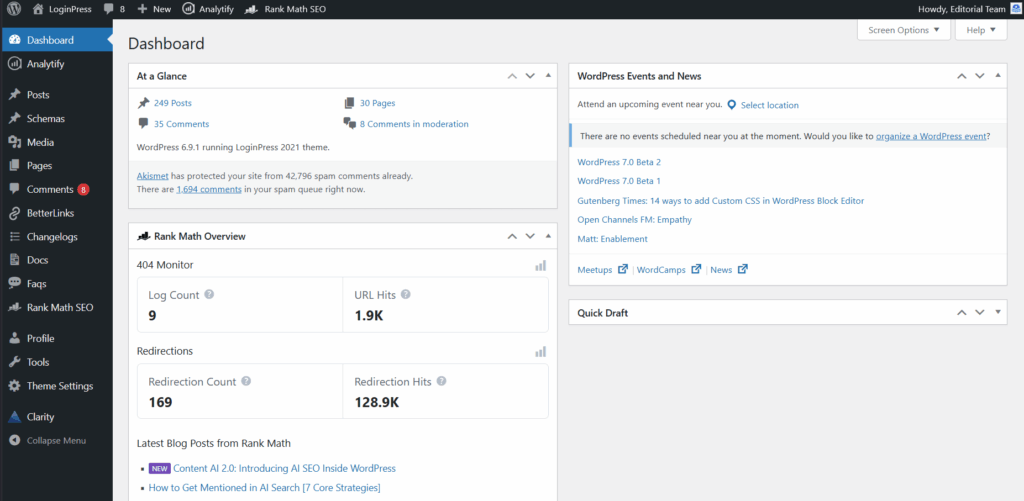 Go to wordpress dashboard