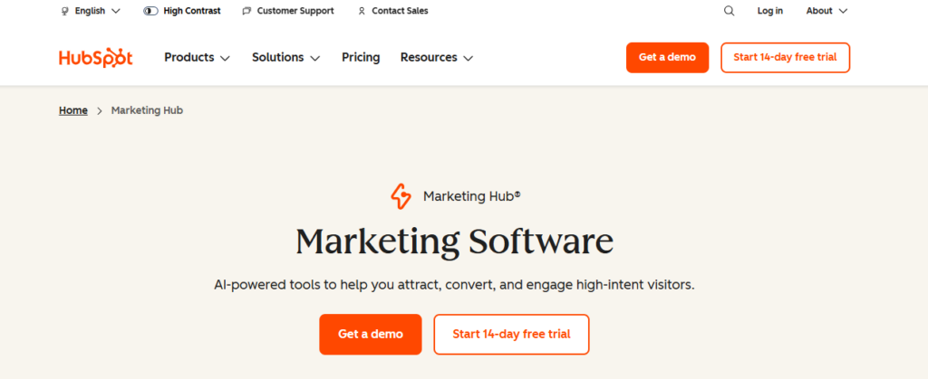 HubSpot Best AI Tool for Marketing and Sales Automation