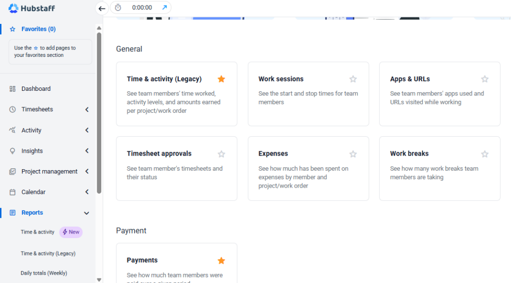Employees Report in Hubstaff