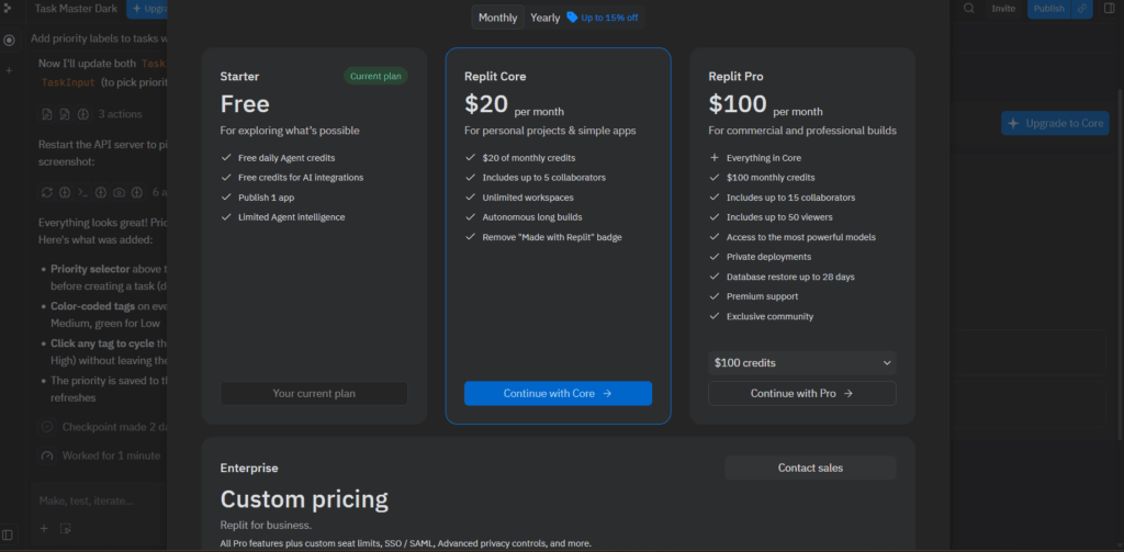 Replit ai pricing model for replit ai review