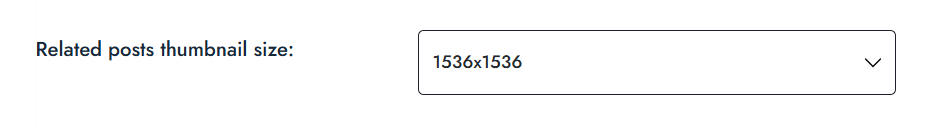 Select thumbnail size in thumbnails settings in rpt