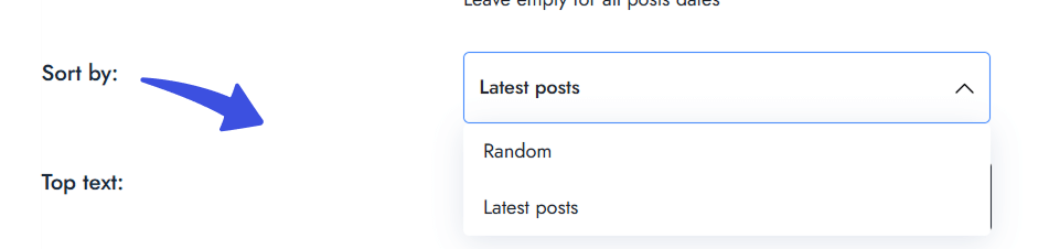 Set posts sorting in rpt for related posts