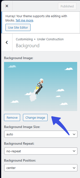 Upload your own image as background in ucmm