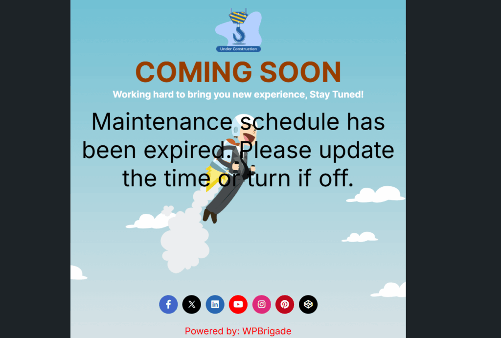 Social media icons on frontend
