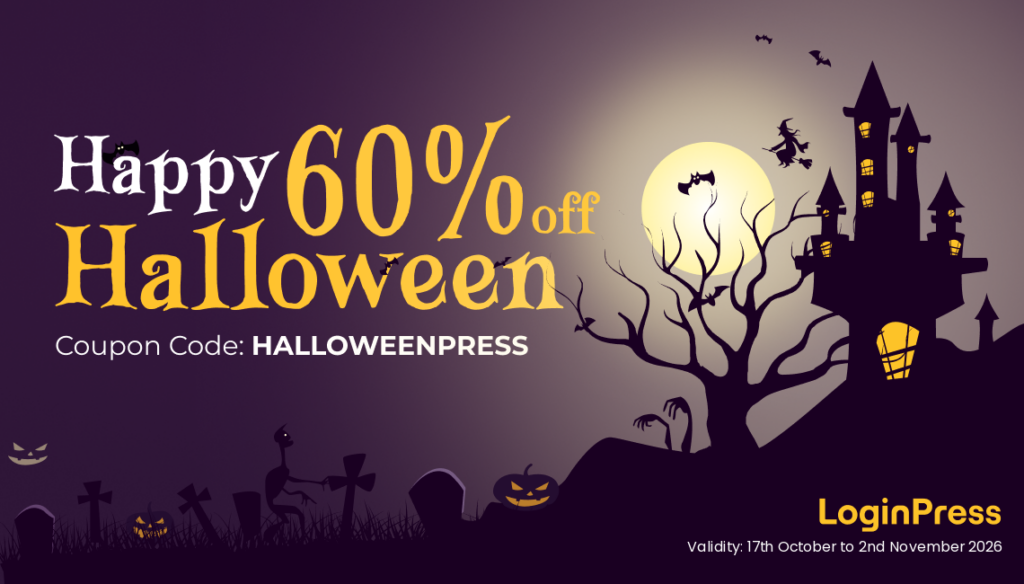 LoginPress Halloween Sale 2026 Banner